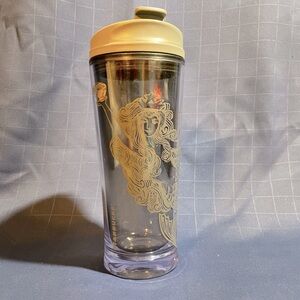 Starbucks 2009 insulated travel tumbler w/ mermaid graphic 16oz